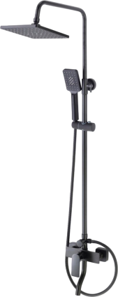 Душевая стойка Savol S-601108SH цвет черный, штанга 164.5 см, шланг 150 см
