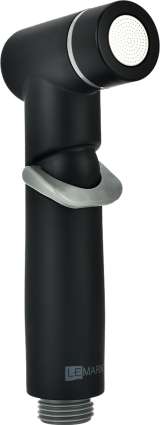 Гигиенический душ Lemark LM8140BL черный матовый штанга 15 см,  в современном стиле