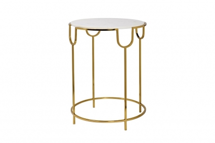 Кофейный стол Garda Decor с мраморной столешницей  стиль скандинавский
