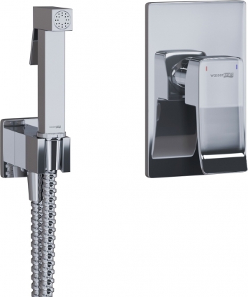 Гигиенический душ Wasserkraft A106156 шланг 100 см хром,  в современном стиле