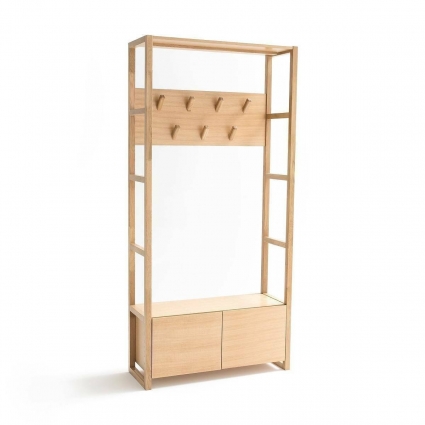 Шкаф в прихожую La Redoute Compo бежевого цвета 190x33x90 см,  стиль скандинавский