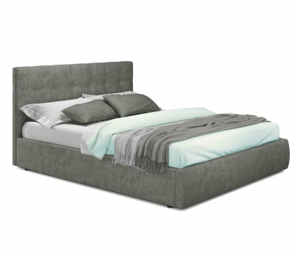 Кровать LASKA Family с подъемным механизмом Selesta 180х200 цвета графит, с изголовьем, с ящиком для хранения