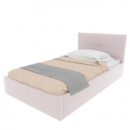 Кровать с мягким изголовьем и подъемным механизмом MYROOM Family Меркурий 80х200 розового цвета, с ящиком для хранения
