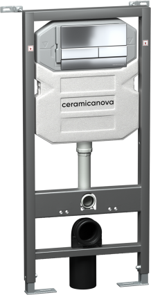 Система инсталляции для унитазов Ceramica Nova Envision Flat CN1002CH кнопка хром 50x16x124 см,  в современном стиле