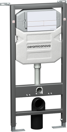 Система инсталляции для унитазов Ceramica Nova Envision Flat CN1002W кнопка белая 50x16x124 см,  в современном стиле