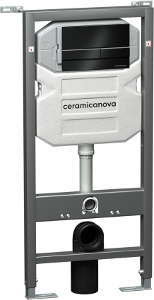 Система инсталляции для унитазов Ceramica Nova Envision Flat CN1002B кнопка черная матовая 50x16x124 см,  в современном стиле