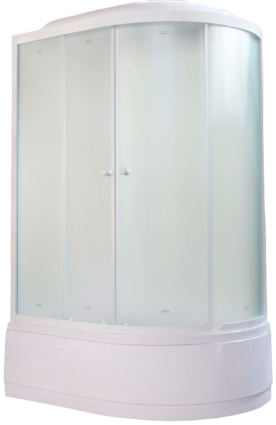 Душевая кабина Parly Bianco Эконом EB1221L 80x215, с поддоном, монтаж без силикона, L, стекло матовое, левая