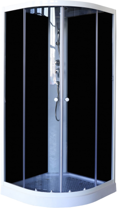 Душевая кабина Parly Classic Эконом EC931 90x210, с поддоном, монтаж без силикона, четверть круга, стекло тонированное