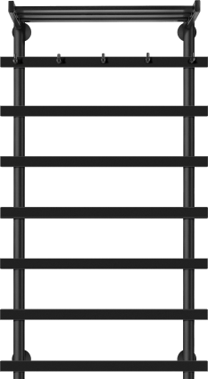 Полотенцесушитель электрический Secado Понтида 1 КСП 100x60, черный, L, лесенка