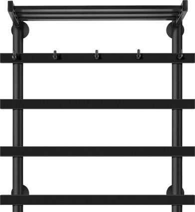 Полотенцесушитель электрический Secado Понтида 1 КСП 60x60, черный, L, лесенка