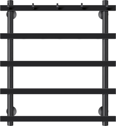 Полотенцесушитель электрический Secado Понтида 1 K 60x60, черный, R, лесенка
