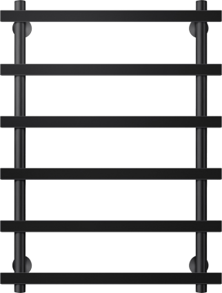 Полотенцесушитель электрический Secado Понтида 1 80x60, черный, L, лесенка