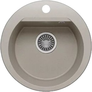 Мойка кухонная Polygran Atol 678880 серая матовая, круглая, 46x46 см