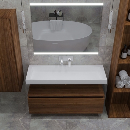Тумба Armadi Art Flat Valessi Uno-S 100 dark oak подвесная, с ящиками