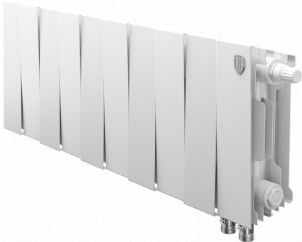 Радиатор биметаллический Royal Thermo Piano Forte 200 VDR bianco traffico, 10 секций, на площадь 11 кв.м., белый, 80x10x28 см