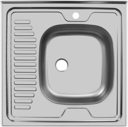 Мойка кухонная Ukinox Стандарт STD600.600 ---4C 0R- матовая, квадратная, 60x60 см