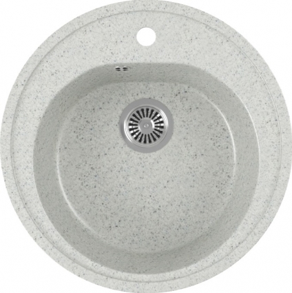Мойка кухонная Domaci Бьелла DMC-08 серая матовая, круглая, 50.5x50.5 см
