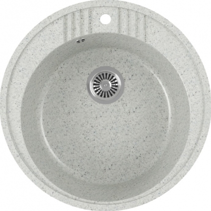 Мойка кухонная Domaci Бьелла DMC-05S серая матовая, круглая, 51x51 см