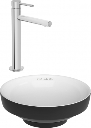 Комплект Раковина VitrA Water jewels 4334B097 круглая + Смеситель VitrA Origin для раковины