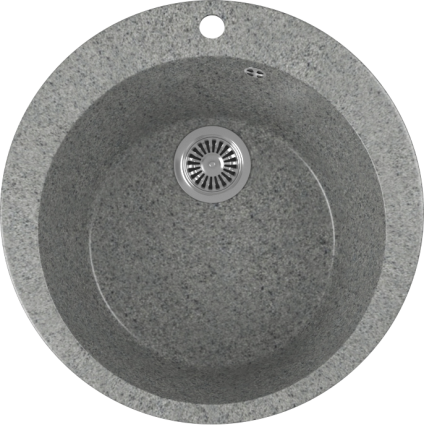 Мойка кухонная Domaci Бьелла DMC-05-309 темно-серая матовая, круглая, 47.5x47.5 см