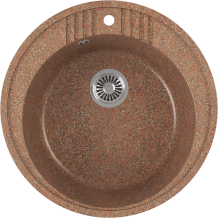 Мойка кухонная Domaci Бьелла DMC-05S-307 терракот матовая, круглая, 51x51 см