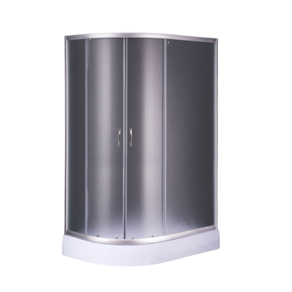 Душевой уголок Loranto Sunway CS-827AR 120х80х195 профиль хром, стекло матовое, правый, прямоугольный-асимметричный, двери раздвижные