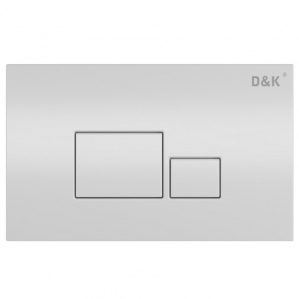 Кнопка смыва D&K Quadro DB1519016 белая механическая,  в современном стиле