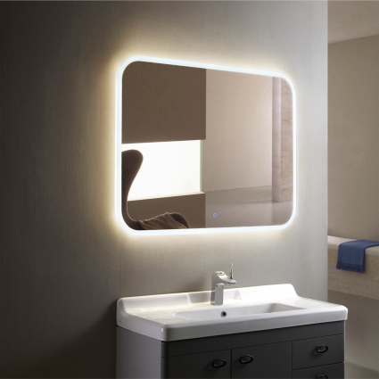 Зеркало Континент Demure LED 80х60 с подсветкой в современном стиле