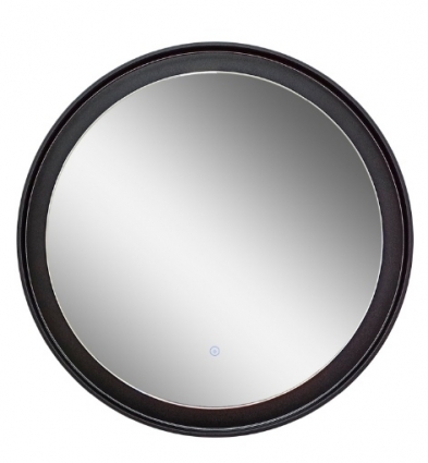 Зеркало Континент Planet Black LED 70х70 с подсветкой, бесконтактным сенсором в современном стиле