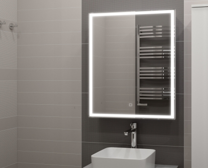 Зеркало-шкаф Континент Allure LED 55х80 с подсветкой, правое, с полками