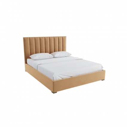 Кровать подъемным механизмом KARE DESIGN Modena 180х200 бежевого цвета с изголовьем, с ящиком для хранения