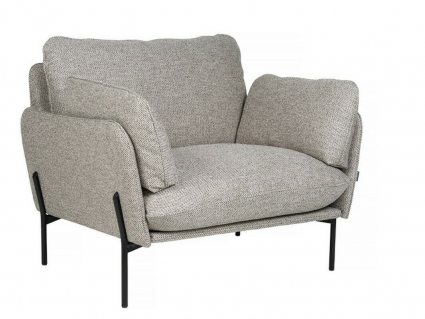 Кресло Allure MOD INTERIORS Telas бежево-серого цвета для отдыха, с подлокотниками