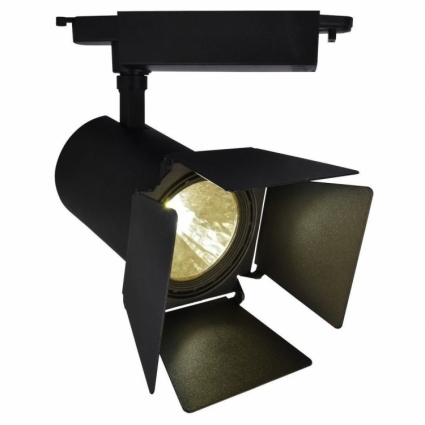 Трековый светодиодный светильник Arte Lamp Track Lights A6730PL-1BK в стиле Хай-тек, цвет черный