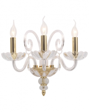 Бра Lumien Hall Матиас 2024/3W-CLGD цвет прозрачный, мощность 180 Вт