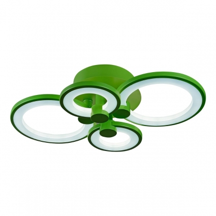 Потолочная светодиодная люстра iLedex Ring A001/4 Green мощность 56 Вт, с диммером