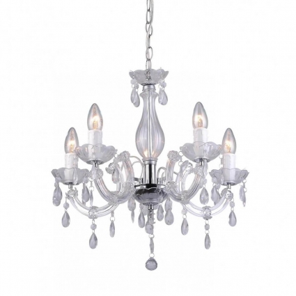 Подвесная люстра Zumaline Magnolia RLD94016-5A в стиле арт-деко, цвет хром