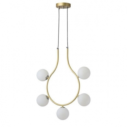 Подвесная люстра Lumion Collar 5621/5 в современном стиле, цвет белый, мощность 35 Вт