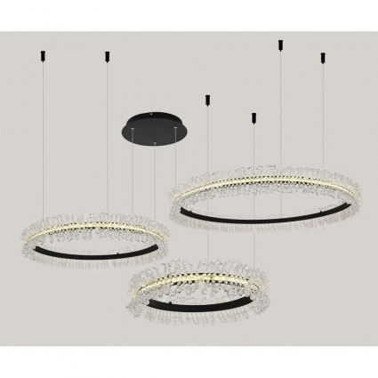 Подвесная светодиодная люстра Kink Light Лаура 08246,19PA, в стиле модерн, цвет черный