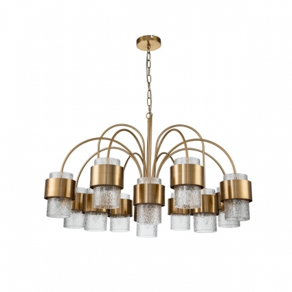 Подвесная люстра Indigo ELEGANZA 12019/A/12P Brass V000324 в стиле модерн, цвет бронза
