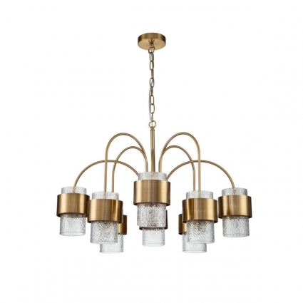 Подвесная люстра Indigo ELEGANZA 12019/A/8P Brass V000323 в стиле модерн, цвет бронза