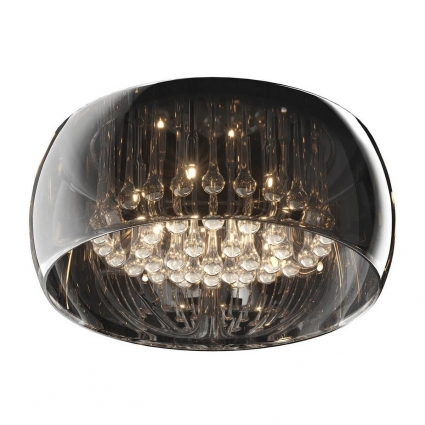 Потолочная люстра Zumaline Crystal C0076-06X-F4FZ в стиле модерн, цвет дымчатый