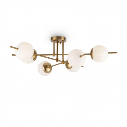 Потолочная люстра Freya Damask FR5205PL-06BS в современном стиле, цвет белый