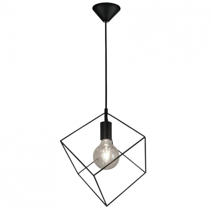 Подвесной светильник Zumaline Cube P17084-D20 в стиле лофт, цвет черный