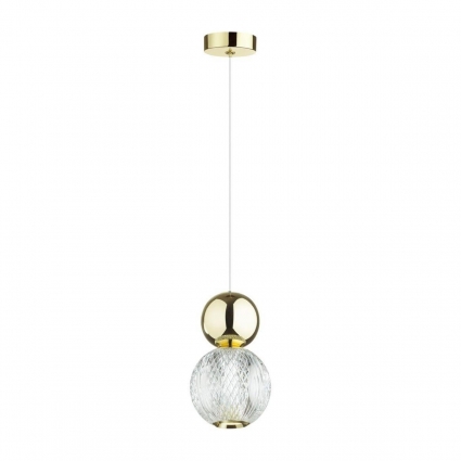 Подвесной светодиодный светильник Odeon Light Crystal 5008/7L в современном стиле, цвет золотой