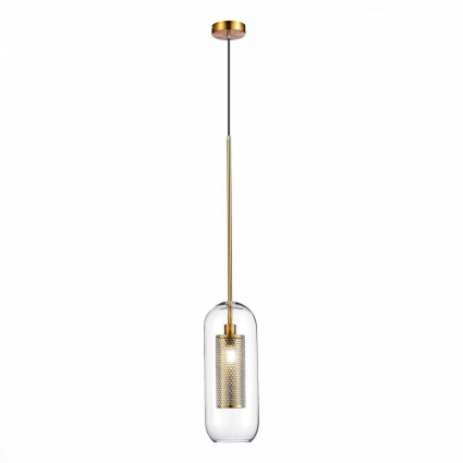 Подвесной светильник ST Luce Gerrit SL1048.303.01 цвет латунь, мощность 40 Вт