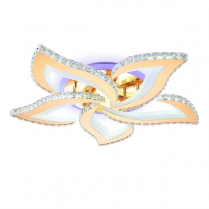 Потолочный светодиодный светильник Ambrella light Acrylica Ice FA1724 в стиле Хай-тек, цвет золотой