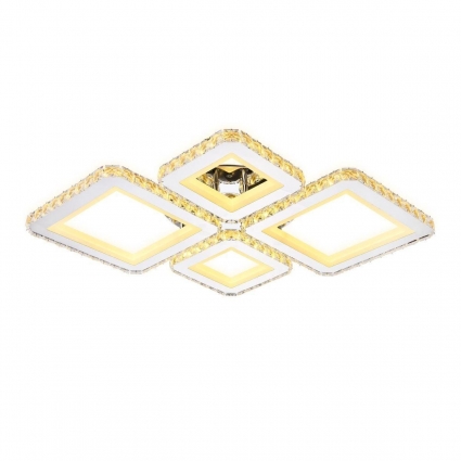 Потолочный светодиодный светильник Ambrella light Acrylica Ice FA1726 в стиле Хай-тек, цвет хром