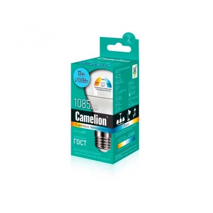 Лампа светодиодная Camelion E27 13W 3000-6500K LED13-A60/SD/845/E27 14747 цвет белый