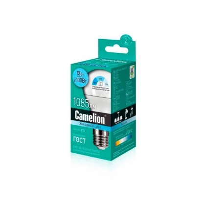 Лампа светодиодная Camelion E27 13W 4500K LED13-A60-D/845/E27 14728 цвет белый