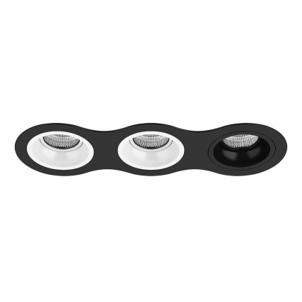 Встраиваемый светильник Lightstar Domino (214637+214606+214606+214607) D637060607 в стиле Хай-тек, цвет черный